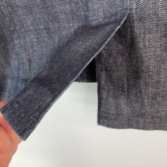 L.L. BEAN 3 Button Single Breasted Denim Blazer Blue Dark Wash Lined 6 Regular - Picture 7 of 12